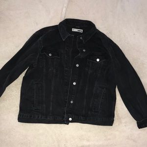 Topshop Black denim jacket size US 12